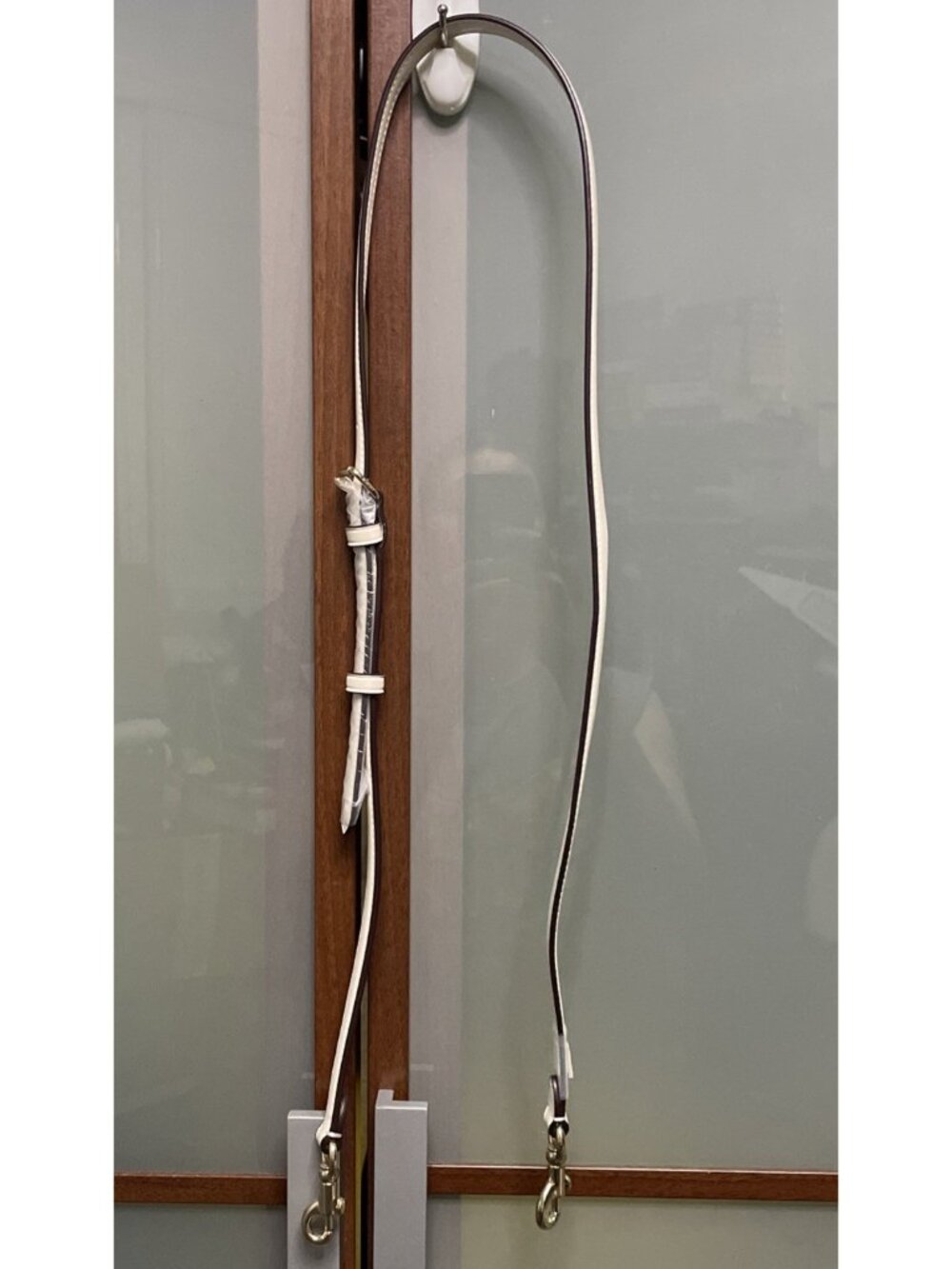 COACH New Leather Crossbody Bag Replacement Strap Ivory Brass Hardware 48” Adj